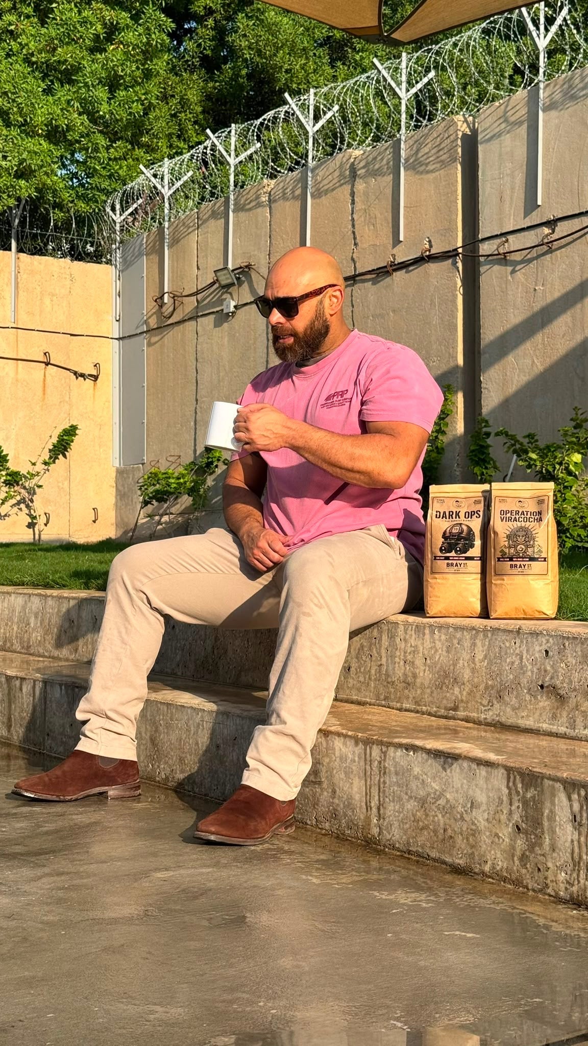 Coffee break on deployment with Dark Ops and Operation Viracocha bags